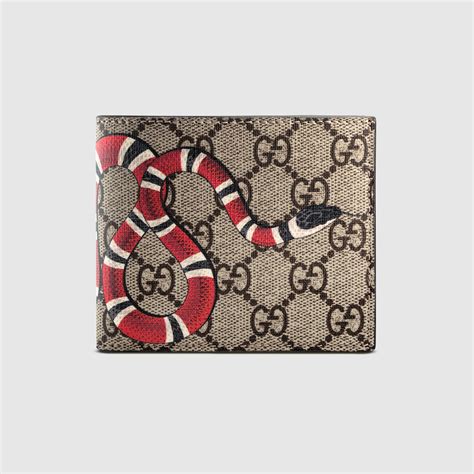 gucci supreme wallet web women|gucci kingsnake men's wallet.